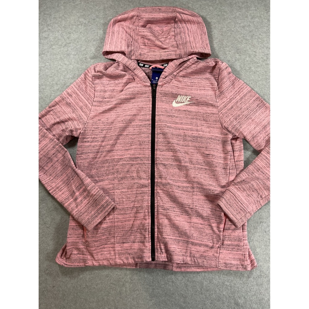 Nike Womens Pink Space Dye Full Zip Hoodie Sweatshirt 837456-608 Medium 2107